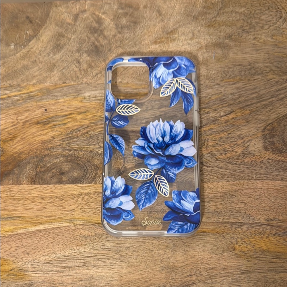 Sonix Blue Botanical iPhone Case with Elegant Floral Design